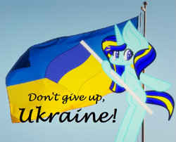 Size: 875x707 | Tagged: safe, artist:moonlighttwinkleyt, imported from derpibooru, oc, oc only, current events, flag, solo, ukraine