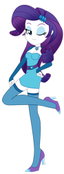 Size: 1600x4316 | Tagged: safe, artist:lobo299, imported from derpibooru, rarity, equestria girls, clothes, female, high heels, looking at you, one eye closed, shoes, simple background, socks, solo, stockings, thigh highs, transparent background, vector, wink, winking at you