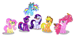 Size: 1280x608 | Tagged: safe, artist:itsvoids, imported from derpibooru, applejack, fluttershy, pinkie pie, rainbow dash, rarity, twilight sparkle, alicorn, bat pony, earth pony, pegasus, pony, unicorn, alternate design, alternate eye color, bandaid, bandaid on nose, base used, bat ponified, blaze (coat marking), body freckles, body markings, cloven hooves, coat markings, colored hooves, colored wings, dappled, ear piercing, earring, facial markings, female, flutterbat, freckles, glasses, heterochromia, jewelry, looking at someone, mane six, mare, multicolored wings, pale belly, piercing, plushie, race swap, rainbow wings, rarity's glasses, redesign, simple background, teddy bear, transparent background, twilight sparkle (alicorn), unshorn fetlocks, wings