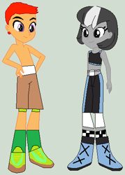 Size: 342x478 | Tagged: safe, artist:matthewjabeznazarioa, imported from derpibooru, cinnamon tea, equestria girls, crossover, equestria girls-ified, exeron fighters, finish line, martial arts kids, martial arts kids outfit