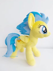 Size: 794x1059 | Tagged: safe, artist:natyhandmadeboutique, imported from derpibooru, oc, oc only, pegasus, pony, blue mane, handmade, irl, nation ponies, photo, plushie, ponified, solo, ukraine, yellow fur