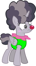 Size: 1983x3631 | Tagged: safe, artist:megarainbowdash2000, artist:wardex101, edit, imported from derpibooru, twilight sparkle, alicorn, pony, the cutie re-mark, the ticket master, afro, alternate timeline, chaotic timeline, clown, clown nose, discorded, discorded twilight, female, folded wings, frown, full body, high res, hooves, horn, mare, red nose, simple background, solo, standing, transparent background, twilight sparkle (alicorn), twilight tragedy, twily the clown, vector, wings
