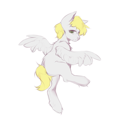 Size: 2387x2380 | Tagged: safe, artist:køi, imported from derpibooru, oc, oc:ludwig von leeb, pegasus, pony, blonde hair, flying, glasses, green eyes, looking at you, male, pegasus oc, simple background, solo, spread wings, stallion, white background, wings