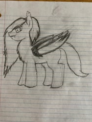 Size: 3024x4032 | Tagged: safe, artist:volk204, imported from derpibooru, bat pony, lined paper, solo, traditional art