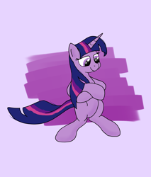 Size: 2016x2364 | Tagged: safe, artist:aklesswift, imported from derpibooru, twilight sparkle, pony, unicorn, cool, crossed hooves, g4, simple background, sitting, solo