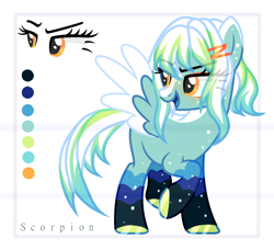 Size: 1448x1320 | Tagged: safe, artist:sscorpionsss, imported from derpibooru, oc, oc only, pegasus, pony, colored wings, eyelashes, hoof polish, looking back, pegasus oc, raised hoof, smiling, solo, two toned wings, wings