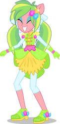 Size: 169x350 | Tagged: safe, artist:amadondawn, imported from derpibooru, lemon zest, equestria girls, clothes swap, crystal guardian, eye clipping through hair, eyeshadow, female, grin, makeup, picture for breezies, shadow, simple background, smiling, solo, transparent background