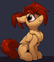 Size: 1629x1884 | Tagged: safe, artist:luxsimx, imported from derpibooru, oc, oc only, oc:machaera, pegasus, pony, chest fluff, floppy ears, solo