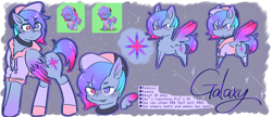 Size: 2500x1080 | Tagged: safe, artist:metaruscarlet, imported from derpibooru, oc, oc only, oc:galaxy (pegasus), pegasus, pony, pony town, :p, baseball cap, cap, chest fluff, choker, clothes, ear piercing, earring, female, flying, hat, heterochromia, hoodie, hoof shoes, implied lesbian, implied limestone pie, jewelry, mare, open mouth, piercing, socks, solo, tongue out