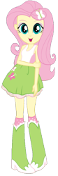 Size: 514x1546 | Tagged: safe, edit, edited screencap, editor:rupahrusyaidi, imported from derpibooru, screencap, fluttershy, equestria girls, background removed, boots, clothes, female, hand on arm, high heel boots, looking at you, open mouth, open smile, shirt, shoes, simple background, skirt, sleeveless, smiling, smiling at you, socks, solo, tanktop, transparent background