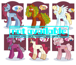 Size: 2450x2100 | Tagged: safe, artist:ririchiyoakva, imported from derpibooru, cherry jubilee, coco pommel, fluttershy, pear butter, pinkie pie, spitfire, suri polomare, svengallop, trixie, oc, earth pony, pegasus, pony, unicorn, crack ship offspring, female, horn, male, mare, offspring, parent:cherry jubilee, parent:coco pommel, parent:fluttershy, parent:pear butter, parent:spitfire, parent:suri polomare, parent:svengallop, parent:tree hugger, parent:trixie, pegasus oc, pinkamena diane pie, screencap reference, simple background, stallion, transparent background, unicorn oc