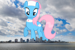 Size: 1280x853 | Tagged: safe, artist:sierraex, artist:thegiantponyfan, imported from derpibooru, lotus blossom, earth pony, pony, female, giant lotus blossom, giant pony, giant/macro earth pony, giantess, highrise ponies, irl, louisiana, macro, mare, new orleans, photo, ponies in real life, raised hoof, spa pony, story included