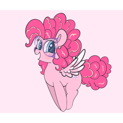 Size: 2160x2160 | Tagged: safe, artist:limitmj, imported from derpibooru, pinkie pie, pegasus, pony, cute, diapinkes, glasses, pegasus pinkie pie, race swap, simple background, white background