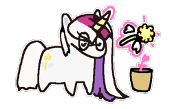 Size: 492x310 | Tagged: safe, artist:guwauu, derpibooru exclusive, imported from derpibooru, oc, oc only, pony, unicorn, 1000 hours in ms paint, digital art, doodle, glasses, magic, minimalist, simple background, solo, squatpony, transparent background