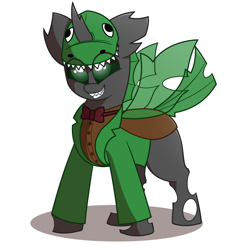 Size: 2160x2160 | Tagged: safe, artist:deltarainrum, imported from derpibooru, oc, oc only, changeling, clothes, green changeling, simple background, solo, white background