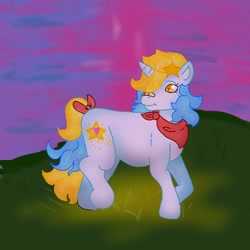 Size: 1000x1000 | Tagged: safe, imported from derpibooru, oc, pony, unicorn, g1, mixmax69, painting, solo, stardust shine