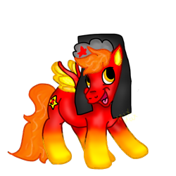Size: 500x500 | Tagged: safe, artist:mixmax69, imported from derpibooru, oc, oc only, oc:rich eater, pegasus, pony, communism, simple background, solo, transparent background