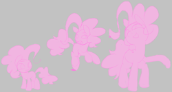 Size: 1017x545 | Tagged: safe, pinkie pie, /pnk/, aggie.io, jumping, lowres, raised hoof, simple background, smiling