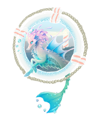 Size: 1280x1616 | Tagged: safe, artist:aprilsilverwolf, imported from derpibooru, oc, oc only, hippocampus, hybrid, merpony, seapony (g4), blue eyes, bubble, dorsal fin, female, fins, fish tail, flowing tail, gills, mare, ocean, seaweed, simple background, smiling, solo, swimming, tail, transparent background, underwater, water
