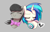 Size: 528x338 | Tagged: safe, artist:horsepen, artist:thebatfang, dj pon-3, octavia melody, vinyl scratch, earth pony, pony, unicorn, aggie.io, eyes closed, female, headphones, mare, simple background, smiling