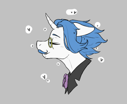 Size: 588x484 | Tagged: safe, fancypants, oc, oc:anon, pony, unicorn, aggie.io, clothes, eyes closed, heart, male, monocle, simple background, stallion