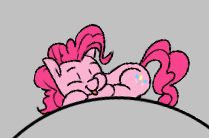 Size: 209x138 | Tagged: safe, pinkie pie, earth pony, pony, aggie.io, eyes closed, female, lowres, lying down, mare, simple background, sleeping, smiling, tongue out