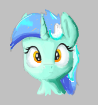 Size: 201x216 | Tagged: safe, artist:firecracker, lyra heartstrings, pony, unicorn, aggie.io, female, lowres, mare, simple background, smiling