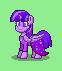 Size: 62x71 | Tagged: safe, artist:dematrix, imported from derpibooru, twilight sparkle, alicorn, pony, pony town, clothes, cute, dress, female, green background, mare, pixel art, simple background, smiling, solo