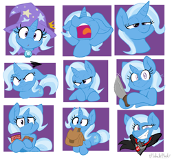 Size: 1364x1264 | Tagged: safe, artist:malachimoet, imported from derpibooru, trixie, pony, unicorn, alicorn amulet, crackers, cute, diatrixes, female, food, heart eyes, knife, mare, peanut butter, peanut butter crackers, solo, to saddlebags and back again, wingding eyes