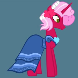 Size: 2048x2048 | Tagged: safe, artist:chelseawest, imported from derpibooru, oc, oc:savory spirit, unicorn, bridesmaid, bridesmaid dress, clothes, dress, petalverse