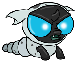 Size: 600x491 | Tagged: artist needed, safe, imported from derpibooru, changeling, changeling larva, fangs, grub, hissing, larva, simple background, solo, tongue out, transparent background, vector