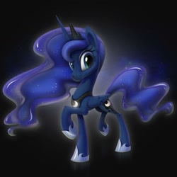 Size: 1440x1440 | Tagged: safe, artist:brdte, imported from derpibooru, princess luna, alicorn, pony, looking at you, smiling, solo