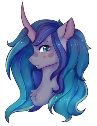 Size: 1162x1500 | Tagged: safe, artist:highrolleryt, imported from derpibooru, oc, pony, unicorn, bust, chest fluff, female, horn, mare, simple background, solo, transparent background, unicorn oc