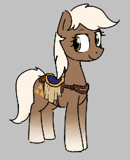 Size: 185x228 | Tagged: safe, artist:alexi148, imported from derpibooru, earth pony, pony, aggie.io, coat markings, epona, female, looking back, mare, picture for breezies, ponified, saddle, socks (coat markings), solo, tack, the legend of zelda