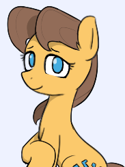 Size: 183x244 | Tagged: safe, artist:alexi148, imported from derpibooru, toffee, earth pony, pony, aggie.io, female, looking at you, mare, solo