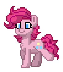 Size: 204x236 | Tagged: safe, imported from derpibooru, pinkie pie, earth pony, pony, pony town, animated, g4, pixel art, simple background, solo, transparent background, walking