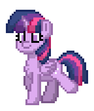 Size: 192x228 | Tagged: safe, imported from derpibooru, twilight sparkle, alicorn, pony, pony town, animated, blinking, g4, pixel art, simple background, solo, transparent background, trotting, twilight sparkle (alicorn), walk cycle, walking