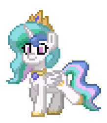 Size: 220x252 | Tagged: safe, imported from derpibooru, princess celestia, alicorn, pony, pony town, animated, blinking, g4, pixel art, simple background, solo, transparent background, trotting, walk cycle, walking