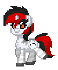 Size: 200x240 | Tagged: safe, imported from derpibooru, oc, oc only, oc:blackjack, pony, unicorn, fallout equestria, fallout equestria: project horizons, pony town, animated, horn, simple background, small horn, solo, transparent background, walking