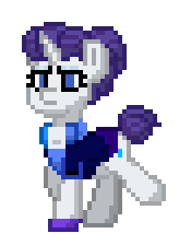 Size: 164x224 | Tagged: safe, imported from derpibooru, rarity, pony, pony town, alternate hairstyle, alternate timeline, animated, g4, night maid rarity, nightmare takeover timeline, simple background, solo, transparent background, walking