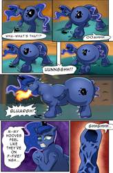 Size: 1800x2740 | Tagged: safe, artist:candyclumsy, imported from derpibooru, princess luna, alicorn, pony, comic:luna's cronenberg, alicorn princess, broken, butt, butt expansion, canterlot, canterlot castle, comic, commissioner:bigonionbean, ethereal mane, ethereal tail, extra thicc, female, fire, fire breath, flank, gritted teeth, growth, high res, hooves, horn, huge butt, jewelry, large butt, magic, mare, moonbutt, panicking, plot, pony to dragon, regalia, shocked, shocked expression, sketch, sketch dump, swelling, swollen, tail, talking, talking to herself, the ass was fat, transformation, transformation sequence, vein, vein bulge, wings, writer:bigonionbean