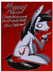 Size: 2000x2700 | Tagged: safe, artist:newsketches, imported from derpibooru, oc, oc:beth, earth pony, pony, cigarette, goth, meme, piercing, ponified, redesign, smoking, solo