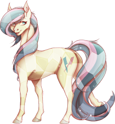 Size: 1246x1347 | Tagged: safe, artist:crypkit, imported from derpibooru, bonna fide, glamour gleam, crystal pony, butt, commission, commissioner:reversalmushroom, simple background, transparent background