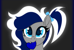 Size: 3816x2580 | Tagged: safe, artist:charlie reds, artist:starshade, imported from derpibooru, oc, oc only, oc:sofia reds, base used, blue eyes, blue hair, bow, cute, female, hair bow, heart, mare