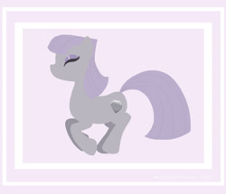 Size: 1178x1012 | Tagged: safe, alternate version, artist:rlynn-art, artist:sketchysketchiness, imported from derpibooru, maud pie, earth pony, pony, eyes closed, female, mare, out of character, pronking, simple background, solo