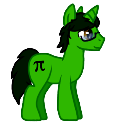 Size: 582x622 | Tagged: safe, artist:hintomikto, imported from derpibooru, oc, oc only, pony, unicorn, glasses, horn, male, pi, simple background, stallion, transparent background, unicorn oc