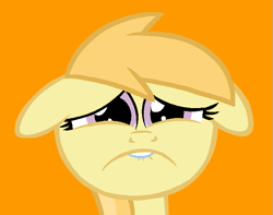 Size: 693x545 | Tagged: safe, artist:starsongandprincessskyla2006, noi, earth pony, pony, background pony, cute, female, filly, floppy ears, frown, g4, noiabetes, noisad, orange background, sad, sad eyes, sad fillies, simple background, solo