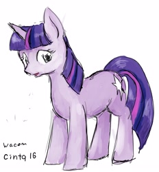 Size: 2363x2545 | Tagged: safe, artist:seidouryu, imported from derpibooru, twilight sparkle, pony, unicorn, female, mare, simple background, solo, unicorn twilight, white background