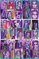 Size: 1200x1800 | Tagged: safe, artist:princessemerald7, imported from derpibooru, adagio dazzle, aria blaze, human, equestria girls, rainbow rocks, collage, female, solo focus