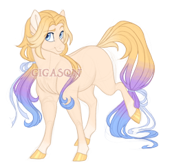 Size: 3200x3100 | Tagged: safe, artist:gigason, imported from derpibooru, oc, oc:poetry slam, earth pony, pony, female, mare, obtrusive watermark, offspring, parent:feather bangs, parent:fond feather, simple background, solo, transparent background, watermark